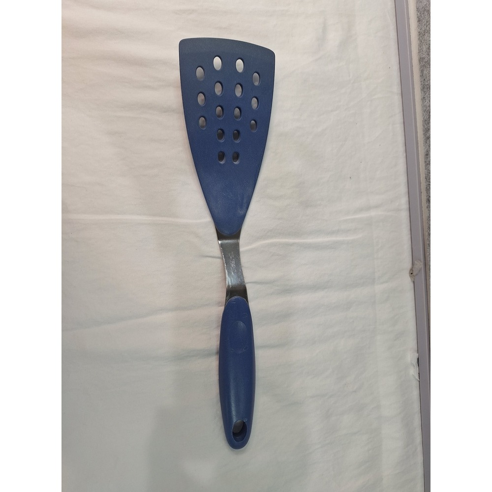 T-Fal Blue Slotted Spatula Turner Stainless Steel Made in France Kitchen Tool